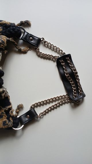 Borsa capiente vintagey2k leopardata catena estiva