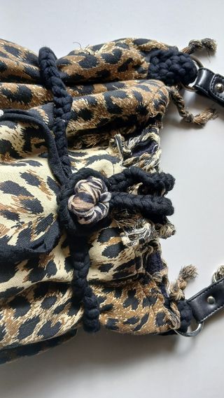 Borsa capiente vintagey2k leopardata catena estiva