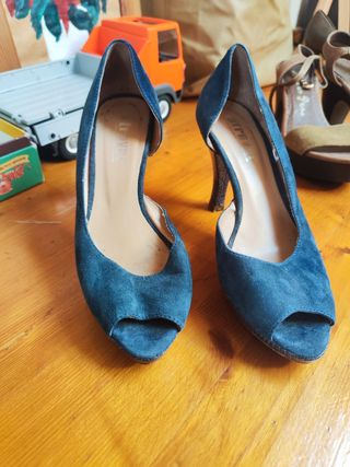 Sandalias tacón azul Strover 38