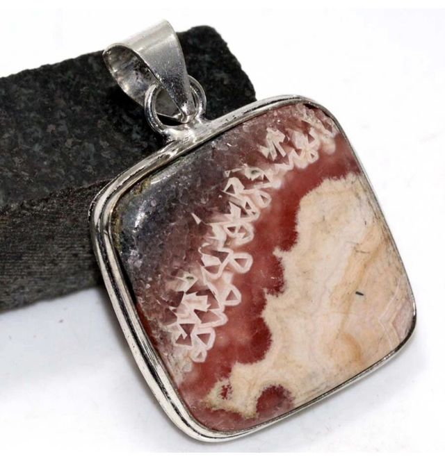 Collar Rodocrosita Plata Argentina