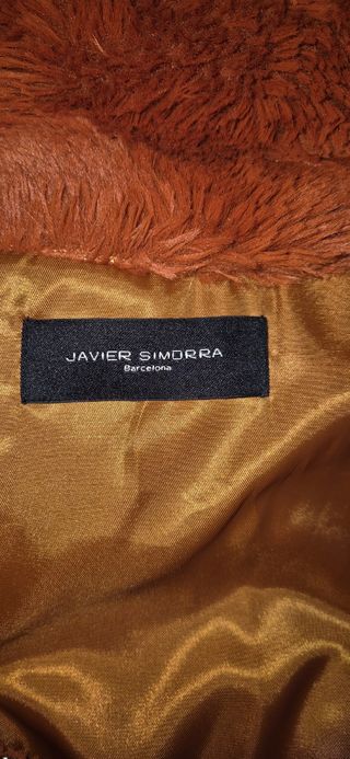Cazadora pelo marrón naranja estilo oversize