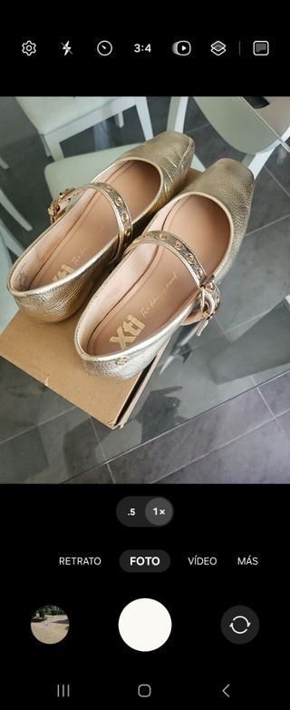 Bailarinas doradas piel nuevas