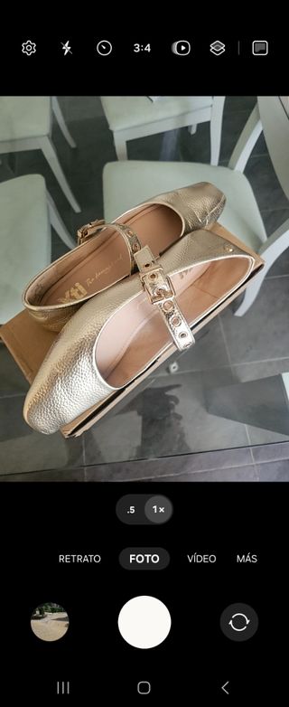 Bailarinas doradas piel nuevas