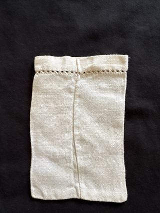 Sacchetto lino anni '60 ricamato