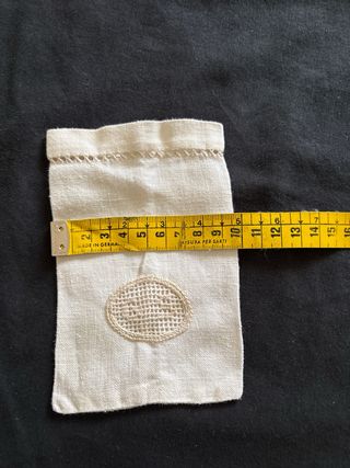 Sacchetto lino anni '60 ricamato