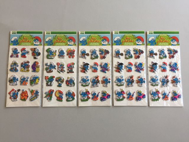 Los Pitufos Divertidas Pegatinas Peyo Epoch 1983