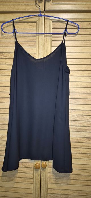 Top negro gasa - Tirantes