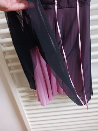 Vestito cerimonia rosa-viola