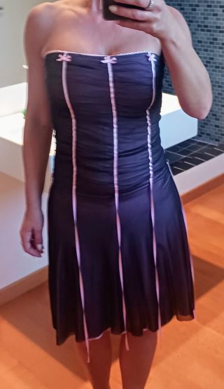 Vestito cerimonia rosa-viola