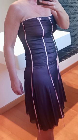 Vestito cerimonia rosa-viola