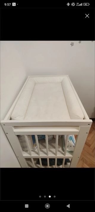 Cambiador bebé IKEA Gulliver blanco