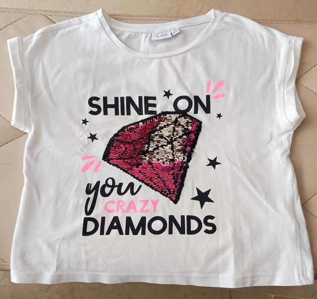 Maglietta bambina paillettes Blukids di seconda mano per EUR su