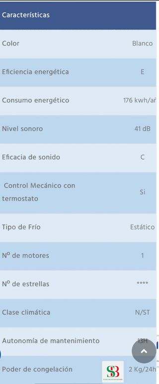 FRIGORIFICO ( NEVERA ) COLOR BLANCO