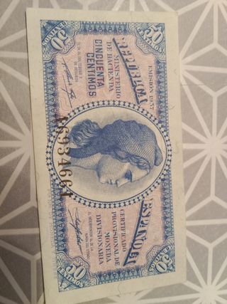 Billete 50 Céntimos España 1937