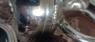 Juego de té plateado antiguo