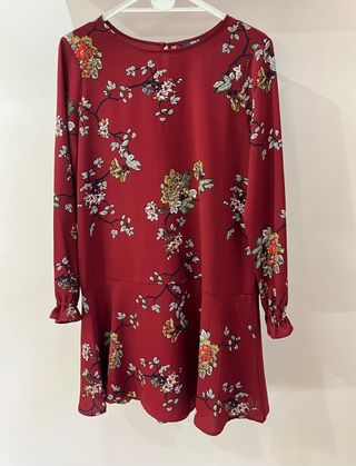 Vestito estivo fantasia floreale rosso ONLY