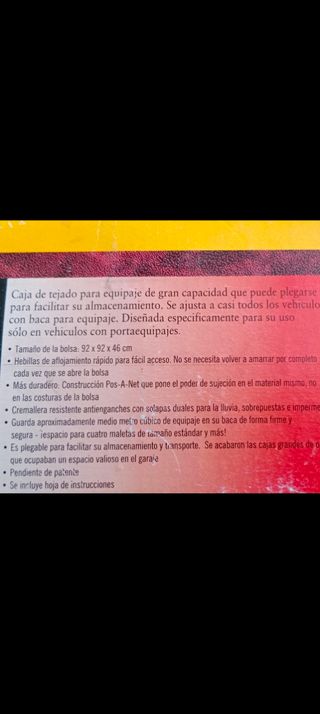 Bolsa portaequipaje techo coche