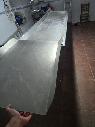 Mesa mostrador de acero inoxidable industrial