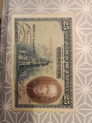 Billete 25 Ptas. España 1928