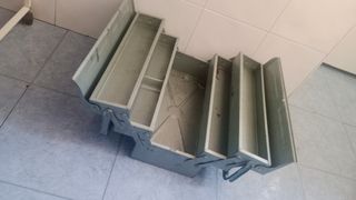 Caja herramientas metálica vintage