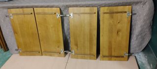 4 Listones madera maciza, puertas armario