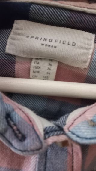 Camisa cuadros Springfield azul-rosa