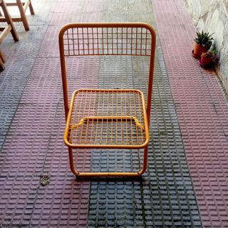 Silla metal plegable Amarilla