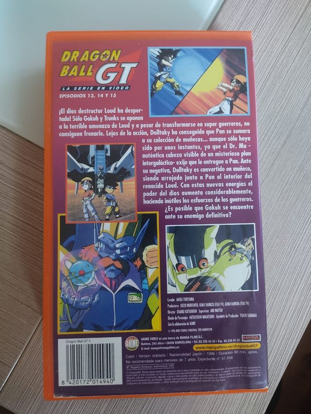 VHS Dragon Ball GT 4 y 5