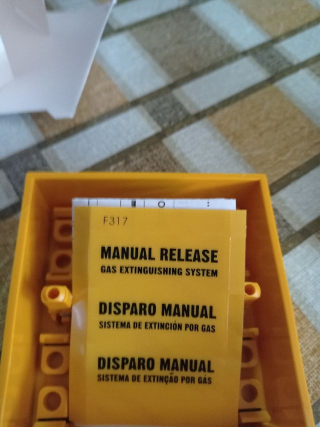 Pulsador Manual Extinción Gas F317 caja1