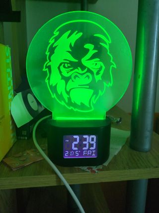 Orologio LED RGB Gorilla