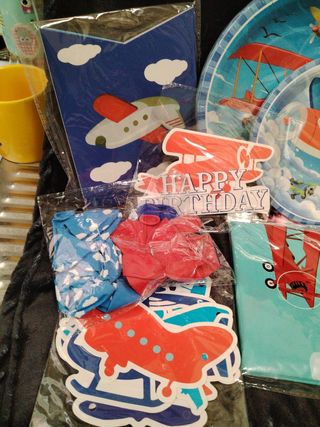 Kit Fiesta Avión Cumpleaños Niño