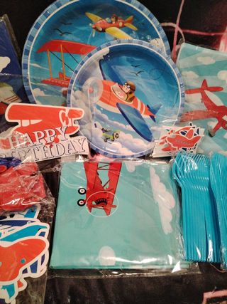 Kit Fiesta Avión Cumpleaños Niño