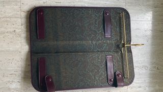 Porta cravatte vintage in pelle