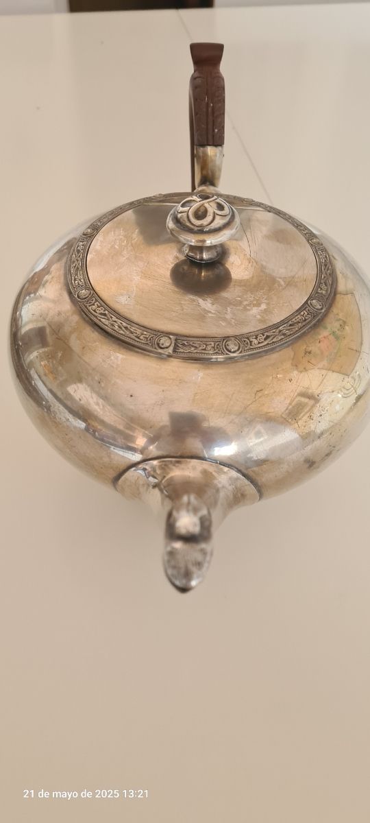 Juego de té bañado plata antiguo