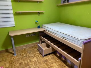 Doble cama nido con escritorio