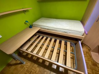 Doble cama nido con escritorio
