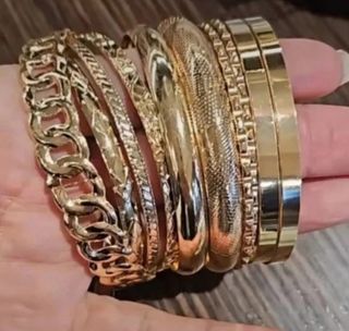Pulseras oro mujer - 10 unidades