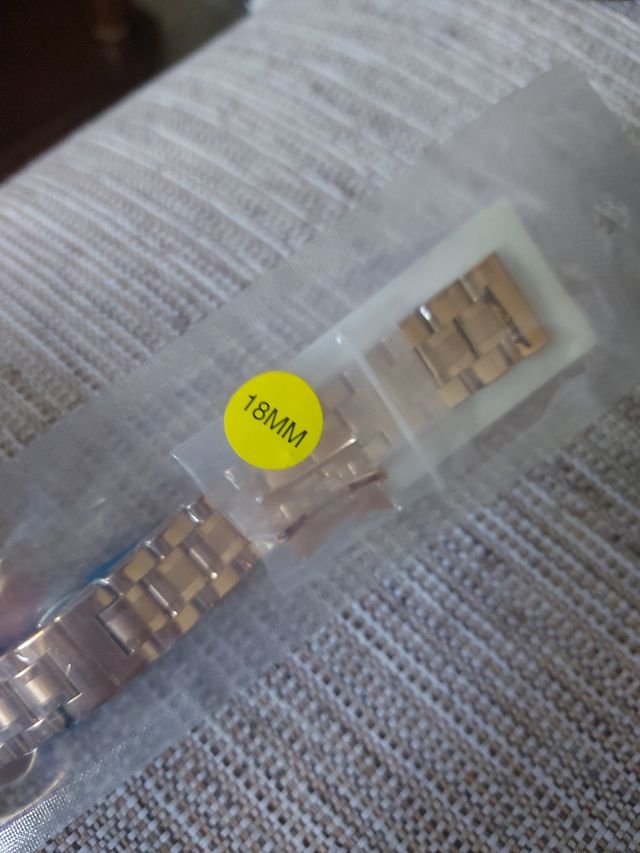 Correa reloj metal dorada 18mm