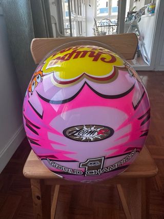 Casco moto NZI rosa chupachup