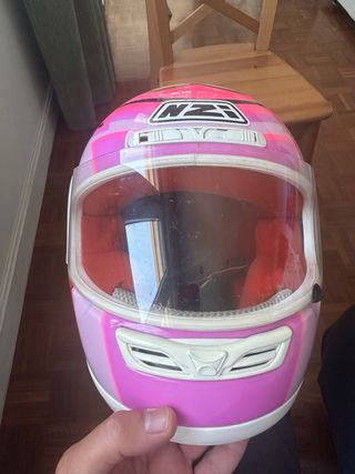 Casco moto NZI rosa chupachup