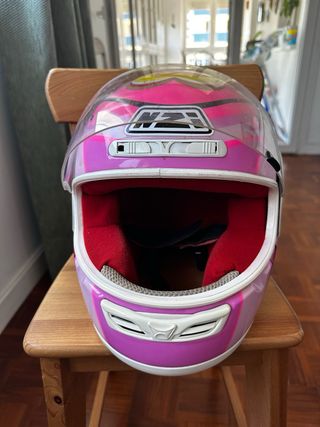 Casco moto NZI rosa chupachup