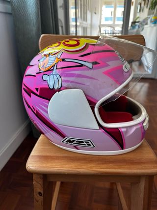 Casco moto NZI rosa chupachup