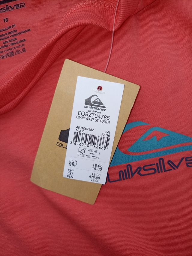 Camiseta Quicksilver rosa - Talla 16