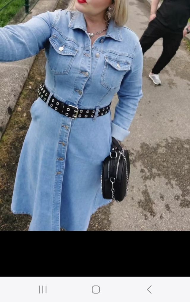 Vestido vaquero largo elastico