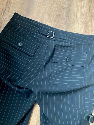 Pantalones pin-stripe Mango negros