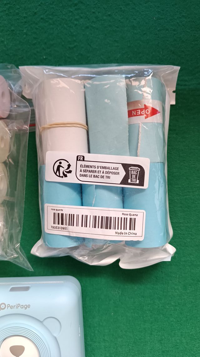 🐻 Mini stampante termica PeriPage + 13 rotoli