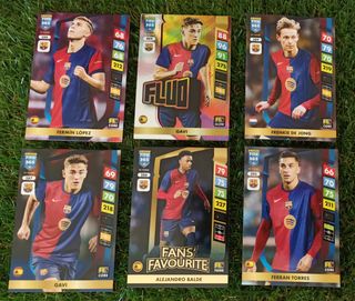 Lote de 6 cromos FC Barcelona - FIFA 365 Adrenalyn
