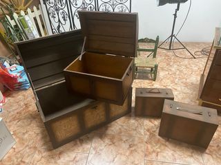 Baúles madera antiguos decoración