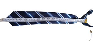 Corbata niño rayas azul-blanco