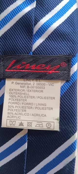 Corbata niño rayas azul-blanco